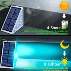 2pcs LED Groud Lights Solar Step Lights Outdoor Stair Lights LED Lens Design Super Bright IP67 Waterproof Anti-theft Stair Light Decor Lighting For Garden Deck Garden Lamp