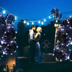 10PCS LED Light up Balloon LED String Lights 16” Colorful Luminous Prom Decorations Balloons Lights for Wedding, Party, Birthday & Room Decor