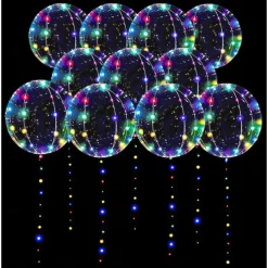 10PCS LED Light up Balloon LED String Lights 16” Colorful Luminous Prom Decorations Balloons Lights for Wedding, Party, Birthday & Room Decor