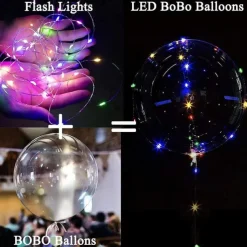 10PCS LED Light up Balloon LED String Lights 16” Colorful Luminous Prom Decorations Balloons Lights for Wedding, Party, Birthday & Room Decor