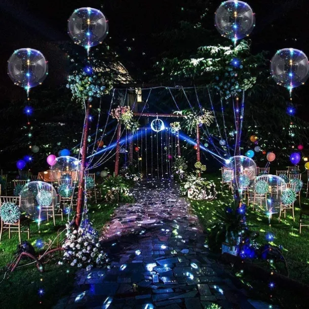 10PCS LED Light up Balloon LED String Lights 16” Colorful Luminous Prom Decorations Balloons Lights for Wedding, Party, Birthday & Room Decor
