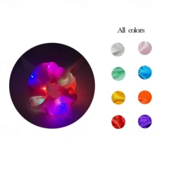 5pcs LED Luminous Hair Scrunchies Light Up Hair Scrunchies Elastic Light Women Girls Hair Bands for Halloween Christmas Party