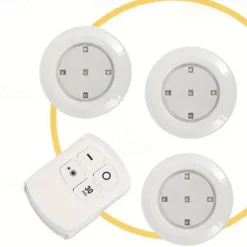 3pcs LED Touch Light Kit, LED Cabinet Light Wireless & Dimmable Warmwhite White for Bedrooms, Kitchens, Hallways