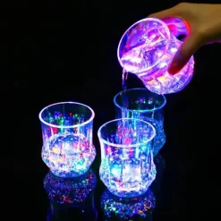 2/5/10pcs Light Up Cups Glow In The Dark Party Supplies Colorful LED Glowing Beer Cup For Party Birthday Christmas Disco