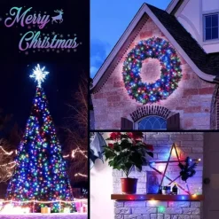 2pcs 20M LED String Lights, USB Fairy String Lights 400 LEDs Warm White, White, Blue Outdoor for Christmas Flexible Decoration