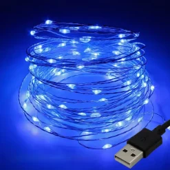 2pcs 20M LED String Lights, USB Fairy String Lights 400 LEDs Warm White, White, Blue Outdoor for Christmas Flexible Decoration
