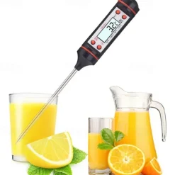 1pcs Meat Thermometer Digital BBQ Thermometer Electronic Cooking Food Thermometer Probe Water Milk Kitchen Oven Thermometer Tools