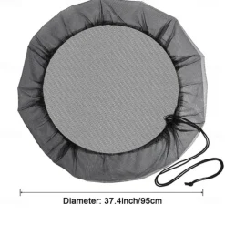 2Pcs Mesh Cover for Rain Barrels with Drawstring Water Collection Buckets Tank Protector Screen for Preventing Fallen Leaves in Outdoor Garden Eaves