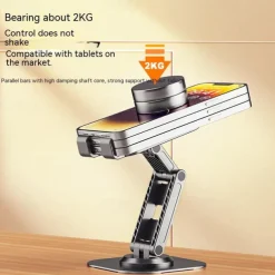 1PCS Metal Cell Phone Holder Multi-functional Folding Cell Phone Holder Support For iPhone Xiaomi Phone 360 Rotating Holder