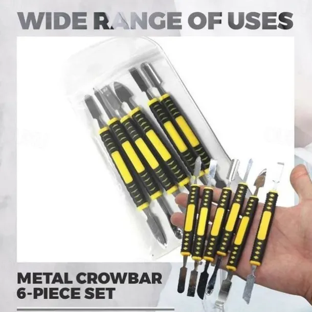 6pcs Metal Crowbar Set, Small Metal Spudgers, Opening Pry Tools, Disassembly Tools For Mobile Phones And Digital Home Appliances