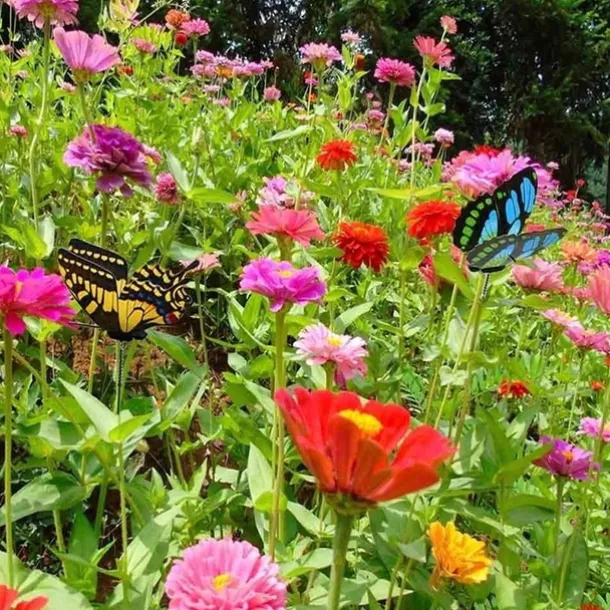 20pcs Metal Wire Butterfly Plant Stakes Garden Decor Butterfly Stakes Outdoor Yard Planter Flower Pot Bed Yard Garden Lawn Decor