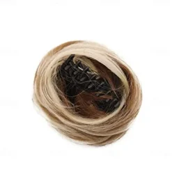 2Pcs Mini Claw Fake Space Hair Bun Clip in Messy Bun Synthetic Hair Chignon Donut Hair Bun Extensions Wig Accessory Ponytail Updo Hair Pieces for Women Girls and Kids