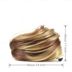 2Pcs Mini Claw Fake Space Hair Bun Clip in Messy Bun Synthetic Hair Chignon Donut Hair Bun Extensions Wig Accessory Ponytail Updo Hair Pieces for Women Girls and Kids