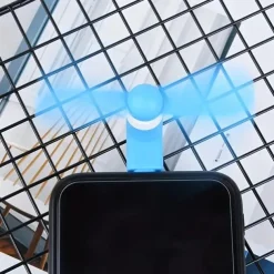 5PCS Mini Portable Type-C Phone Fan – USB Charging Handheld Cooling Fan for Android Mobile Phones