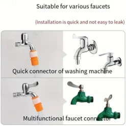 2pcs 16-20MM Faucet Joint Hose To Hard Pipes Adapter Tap Connector Multipurpose garden