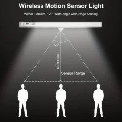 2pcs Motion Activated RV Step Lights, 10 LED Battery Operated Motorhome Motion Sensor Light Strip, Magnetic Night Light Bar Indoor and Outdoor for Motorhome Travel, Trailers, Camper