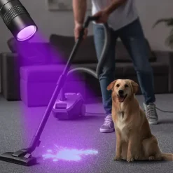 6pcs Multi-Function UV Flashlight, Waterproof Outdoor Black Light Lanterns & Pathway with Lighting Function, Purple 3.2V 3W for Pool Camping Courtyard