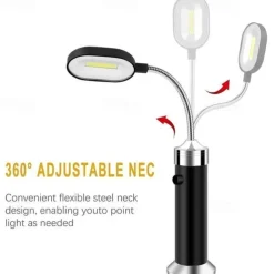 2PCS Multipurpose Magnetic Base LED BBQ Grill Light 360 Adjustable Outdoor Camping For Party BBQ Lights Degree Barbecue Accessories AAA battery powered