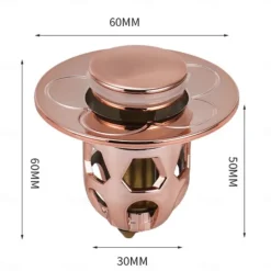 2pcs New Pop-Up Bounce Core Basin Drain Filter Hair Catcher Sink Strainer Bathtub Stopper Bath Plug Bathroom Gadgets