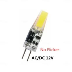 10pcs No Flicker Mini G4 LED COB Lamp 3W Bulb AC/DC 12V Candle Lights Replace 30W Halogen for Chandelier Spotlight