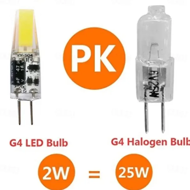 10pcs No Flicker Mini G4 LED COB Lamp 3W Bulb AC/DC 12V Candle Lights Replace 30W Halogen for Chandelier Spotlight