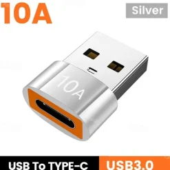 3PCS Olaf 10A OTG USB 3.0 To Type C Adapter TypeC Female to USB Male Converter Fast Charging Data Transfer For Macbook Xiaomi Samsung