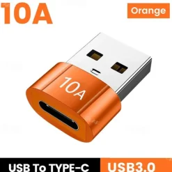 3PCS Olaf 10A OTG USB 3.0 To Type C Adapter TypeC Female to USB Male Converter Fast Charging Data Transfer For Macbook Xiaomi Samsung