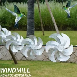 8pcs Outdoor Bird Repelling Windmill, Effective Bird Deterrent, Durable Materials, Spinning Motion to Keep Birds Away, Ideal for Gardens, Patios, Balconies, and Farms