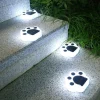 1/4pcs Outdoor Solar Cat Paw Lawn Lights, Solar Cute Cat Paw Deck Lights Ground Lamps LED Cat Paw Scene Light Landscape Light