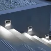 2pcs Outdoor Solar Step Light Stair Night Light Garden Courtyard Waterproof Solar Fence Corner Lighting Decoration Waterproof Stair Light