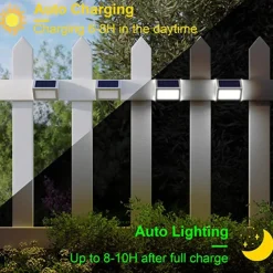 2pcs Outdoor Solar Step Light Stair Night Light Garden Courtyard Waterproof Solar Fence Corner Lighting Decoration Waterproof Stair Light