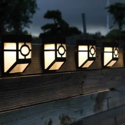 2pcs Outdoor Wall Lights LED Solar Retro Garden Light Waterproof Courtyard Lighting for Garden Balcony Fence Decoration Landscape Street Light