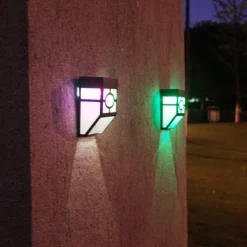 2pcs Outdoor Wall Lights LED Solar Retro Garden Light Waterproof Courtyard Lighting for Garden Balcony Fence Decoration Landscape Street Light