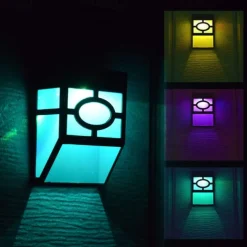 2pcs Outdoor Wall Lights LED Solar Retro Garden Light Waterproof Courtyard Lighting for Garden Balcony Fence Decoration Landscape Street Light