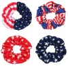 4Pcs Patriotic 4th of July Hair Bands American Flag Hair Ties Hair Ropes Independence Day Hair Scrunchies National Day Decorations