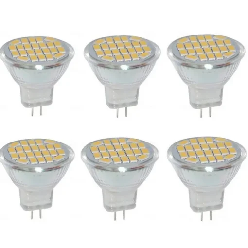 10pcs 6pcs MR11 3W LED Spotlight 250-300 lm 24 LED Beads SMD 5730 AC/DC 12-24 V
