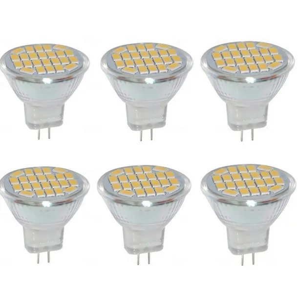 10pcs 6pcs MR11 3W LED Spotlight 250-300 lm 24 LED Beads SMD 5730 AC/DC 12-24 V