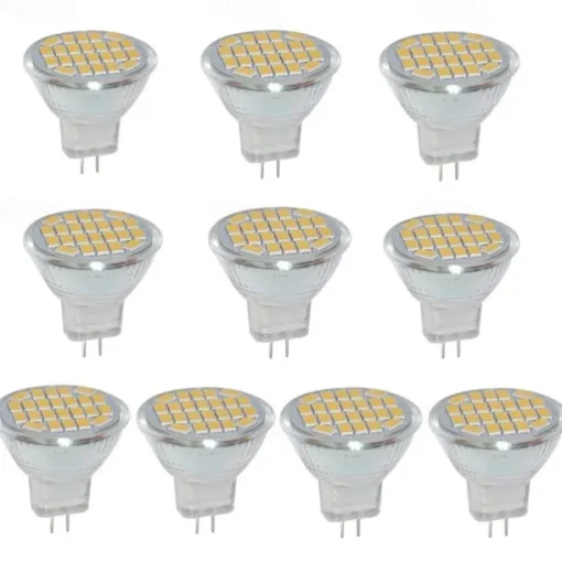10pcs 6pcs MR11 3W LED Spotlight 250-300 lm 24 LED Beads SMD 5730 AC/DC 12-24 V