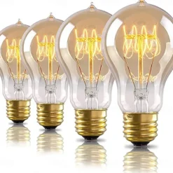 6pcs 4pcs Dimmable Edison Bulb E27 220V 40W A19 Retro Ampoule Vintage Incandescent Bulb edison Lamp Filament Light Bulb Decor