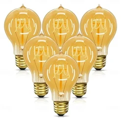 6pcs 4pcs Dimmable Edison Bulb E27 220V 40W A19 Retro Ampoule Vintage Incandescent Bulb edison Lamp Filament Light Bulb Decor