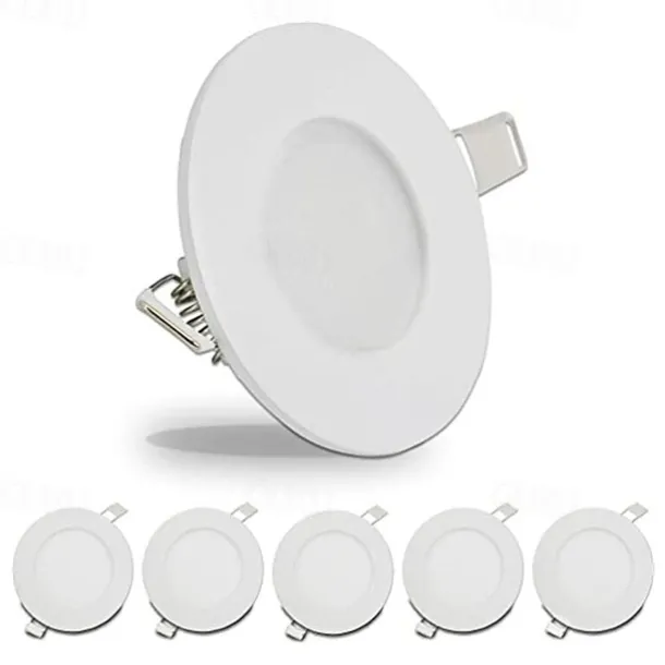 6pcs 4pcs Led Downlights 3W Led Ceiling Light 110V Recessed Down Light Round Led Panel Light 220V LED Spot Light Indoor Lighting