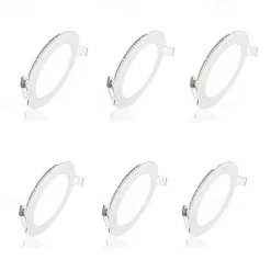 6pcs 4pcs LED Ultra thin Downlight lamp 6W led ceiling Recessed Grid Downlight Slim Round Panel light
