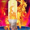 4pcs 1pcs New LED Dynamic Flame Effect Fire Light Bulb E27 LED Corn Bulb Creative Flickering Emulation 5W LED Lamp Light for Halloween