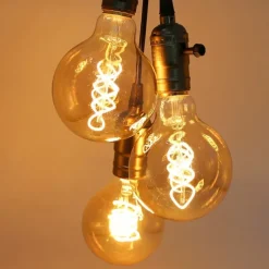 3pcs 2pcs 1pcs Retro Edison Bulb E27 220V 40W Light Bulb G80 Filament Vintage Ampoule Incandescent Spiral Lamp Home Decor