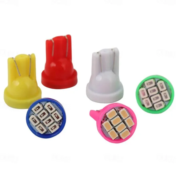 10pcs 4pcs 2pcs 0.8W LED Light Bulb 100lm T10 8 LED Beads SMD 2835 for License Plate Dome Map Light 12V
