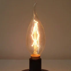 10pcs 6pcs 4pcs 40W Vintage Edison Light Bulbs Antique Incandescent Bulb E14 C35L Candle Pendant Light Warm Yellow 2200-2700k Retro Dimmable Decorative 220-240V