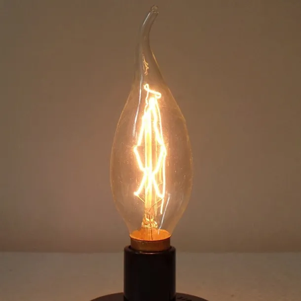 10pcs 6pcs 4pcs 40W Vintage Edison Light Bulbs Antique Incandescent Bulb E14 C35L Candle Pendant Light Warm Yellow 2200-2700k Retro Dimmable Decorative 220-240V