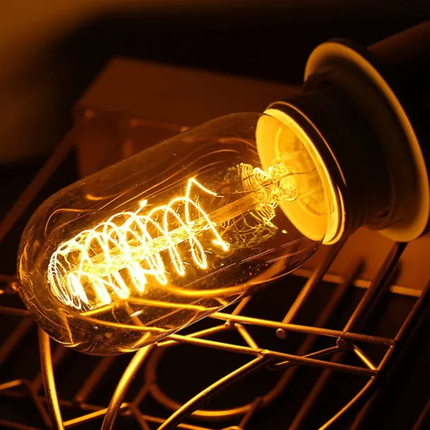 8pcs 6pcs T45 Vintage Edison Incandescent Light Bulb 40W Dimmable Antique Tubular Filament Warm White E26/E27 Amber Lamp for Home Light Fixtures Decorative AC220V AC110V