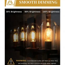 8pcs 6pcs T45 Vintage Edison Incandescent Light Bulb 40W Dimmable Antique Tubular Filament Warm White E26/E27 Amber Lamp for Home Light Fixtures Decorative AC220V AC110V