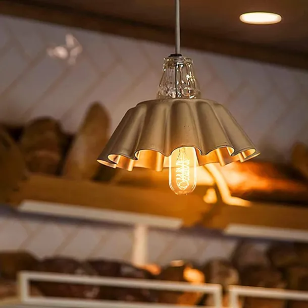 8pcs 6pcs T45 Vintage Edison Incandescent Light Bulb 40W Dimmable Antique Tubular Filament Warm White E26/E27 Amber Lamp for Home Light Fixtures Decorative AC220V AC110V